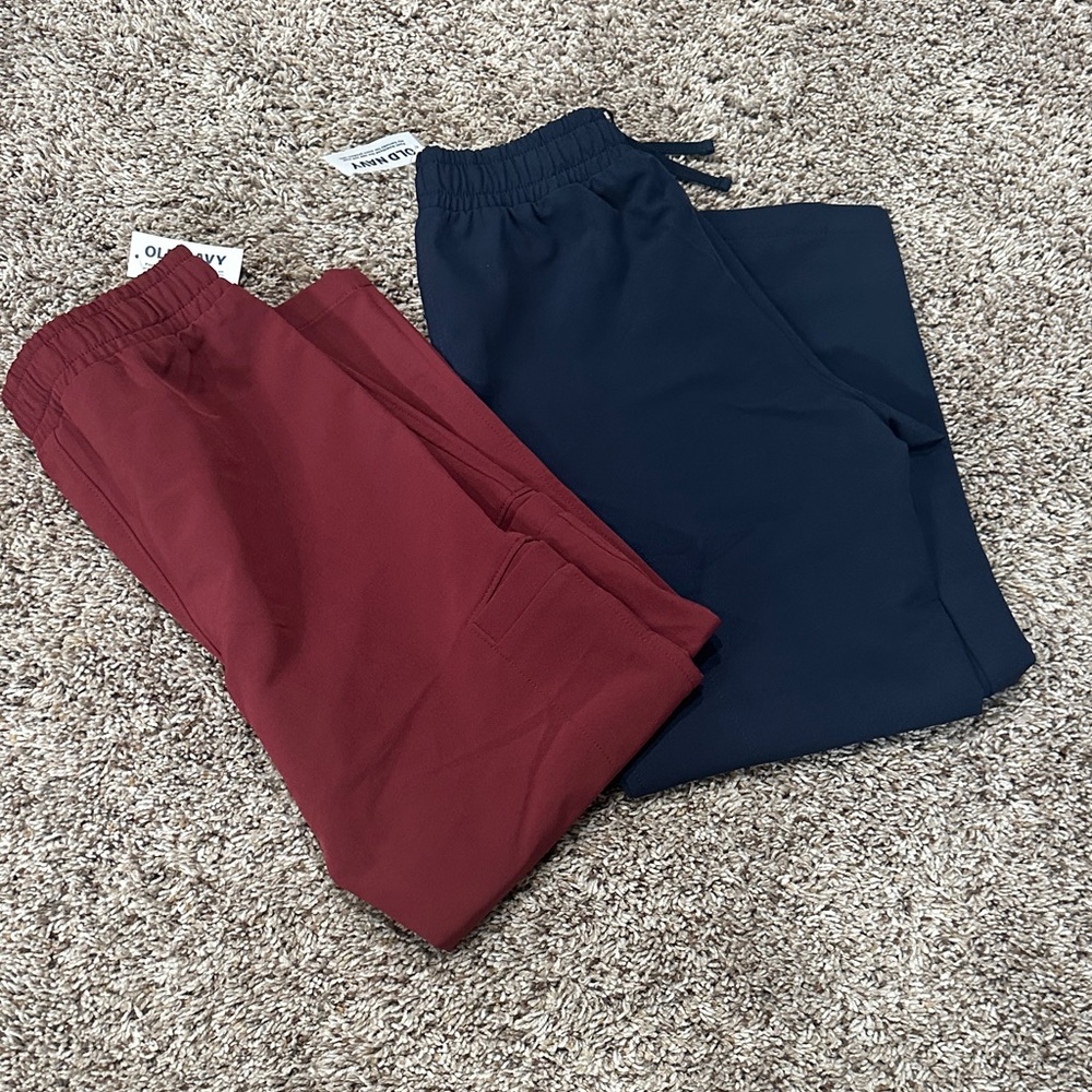 Old Navy Kids' Burgundy and Navy Joggers - Picture 1 of 4